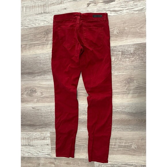 Articles of Society Jeans Pants Dark Red Soft Size 24 Skinny ankle - Picture 3 of 3